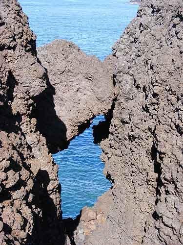 Bizarre Gesteinsformationen in der Nähe von Puerto Naos auf La Palma